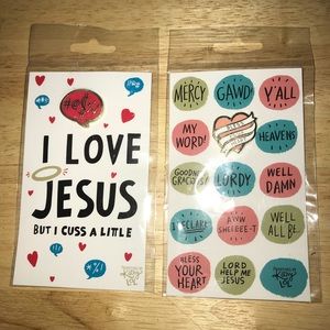 New set of 2 enamel pins in packages.